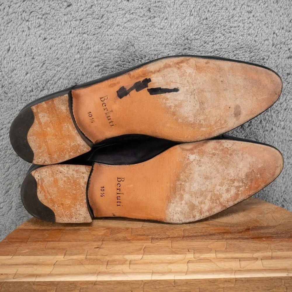 Berluti Galet Gaspard Oxford Smoky Grey Dress Shoes UK 10.5 US 11.5 EU 43.5 Calf